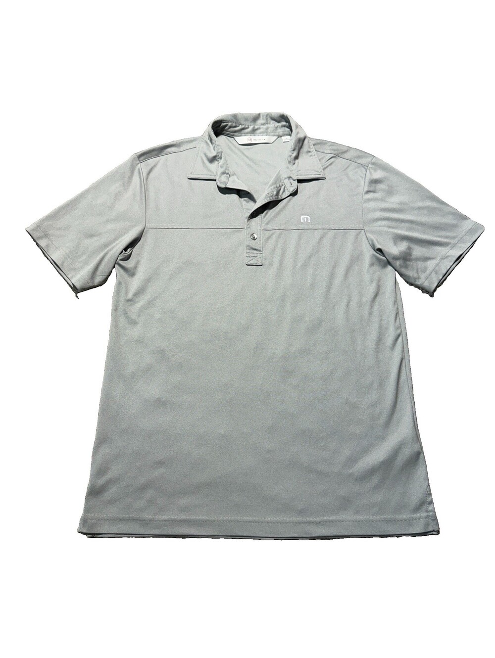 Travis Mathew Polo Shirt Mens Medium Gray Performance Short Sleeve Golf